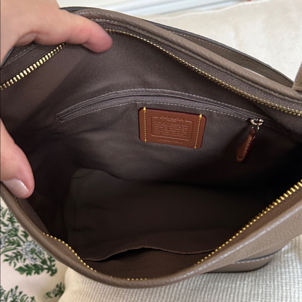 Coach Dark Brown Leather Messenger Bag - Picture 6 of 6